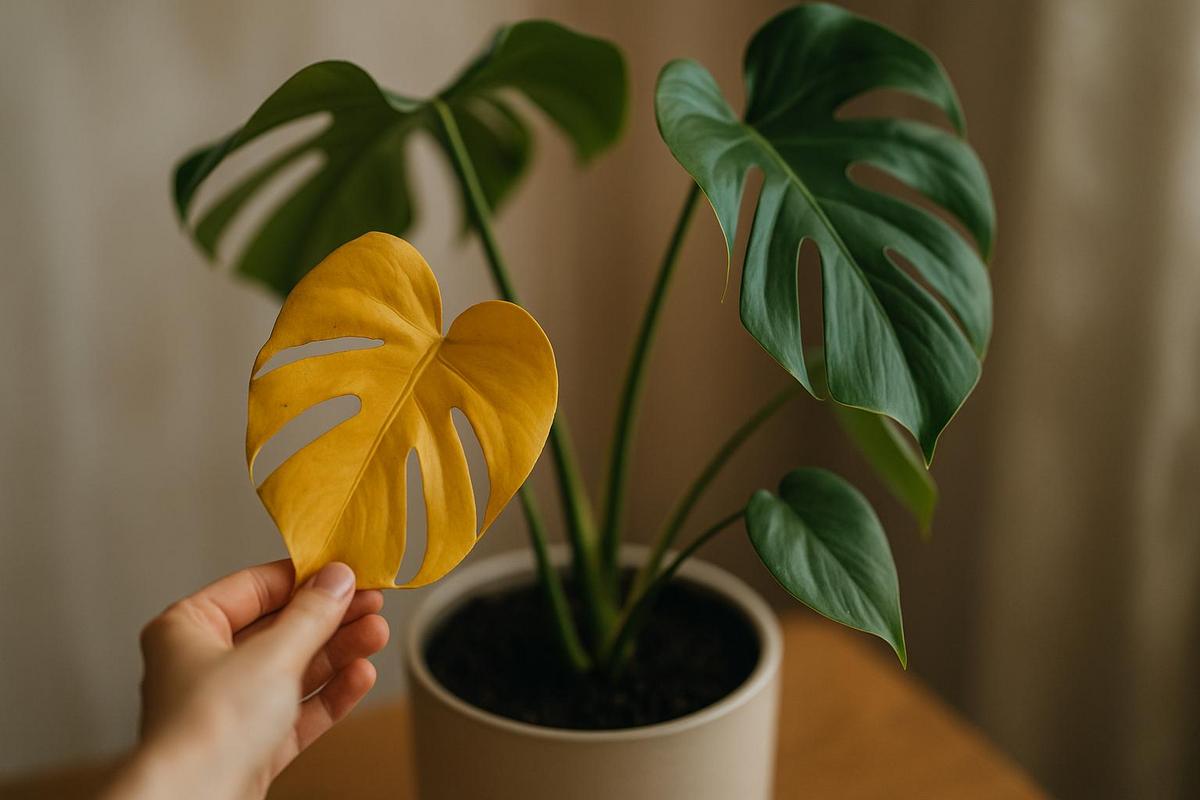Monstera aux feuilles jaunes : causes possibles, gestes simples et conseils pour raviver votre plante