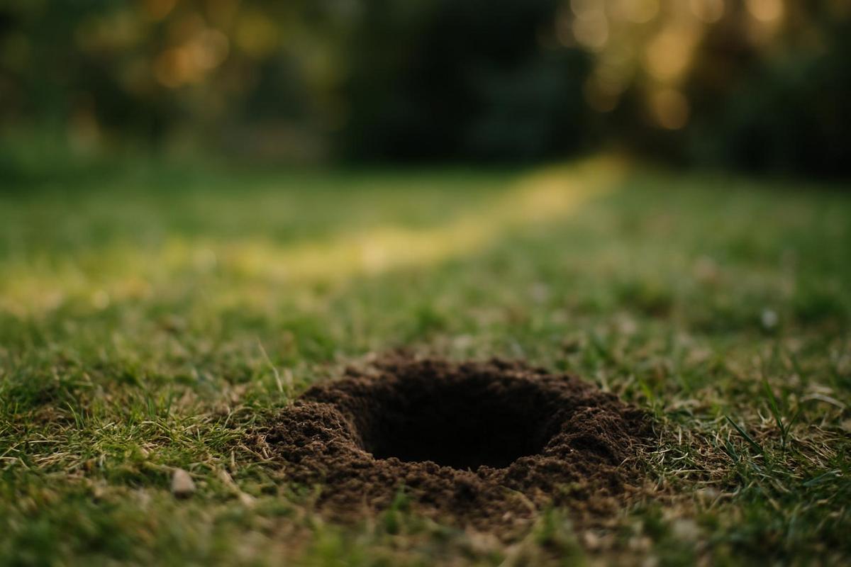 Trous sans monticule dans le jardin : comprendre leur origine et agir simplement