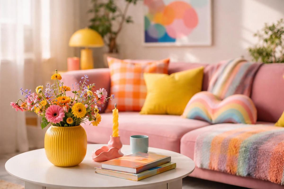 La tendance déco dopamine : principes, couleurs et idées pour l&rsquo;adopter